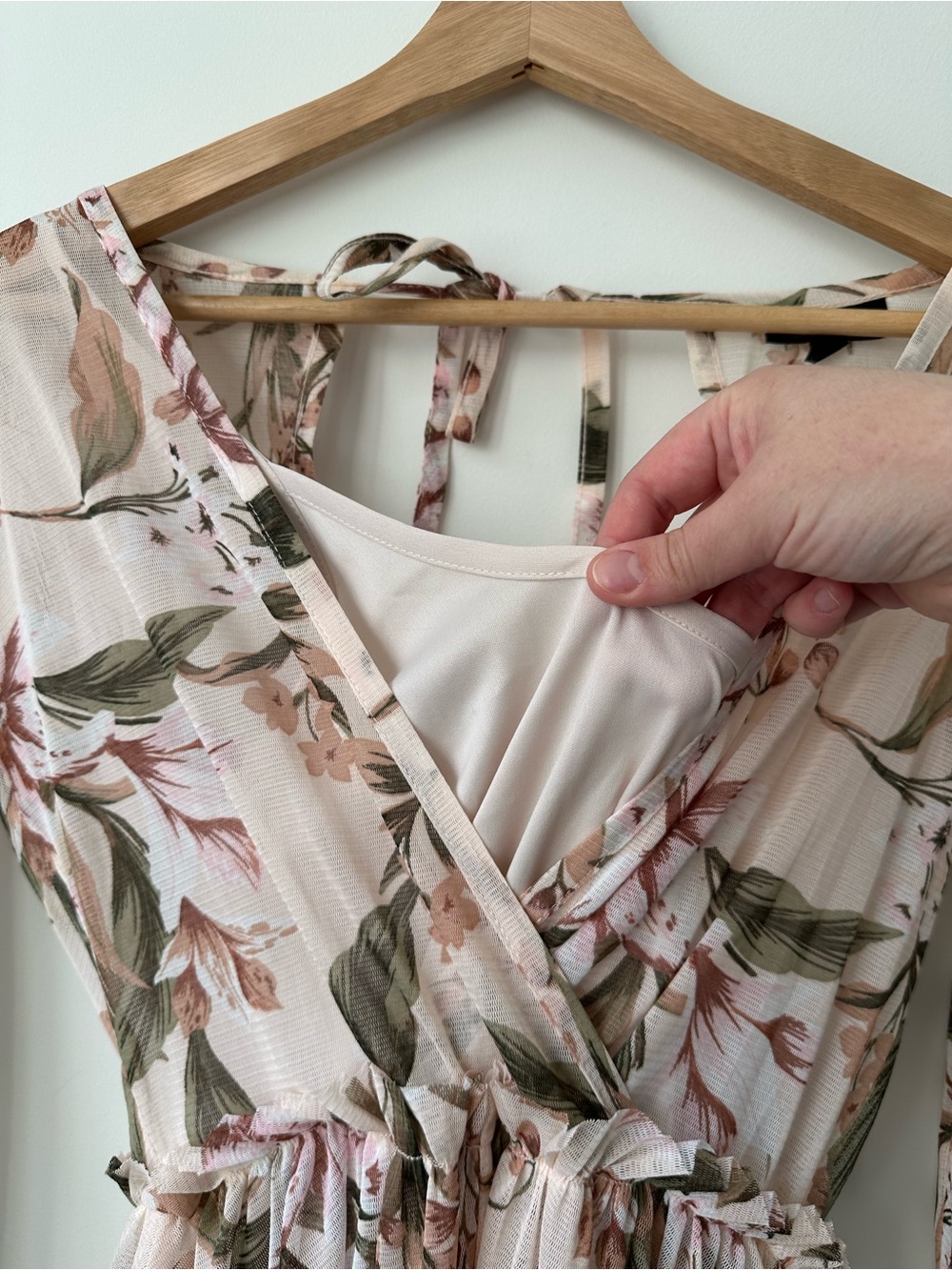 Topshop Floral Midi Dress - Blush - Picture 4 of 4
